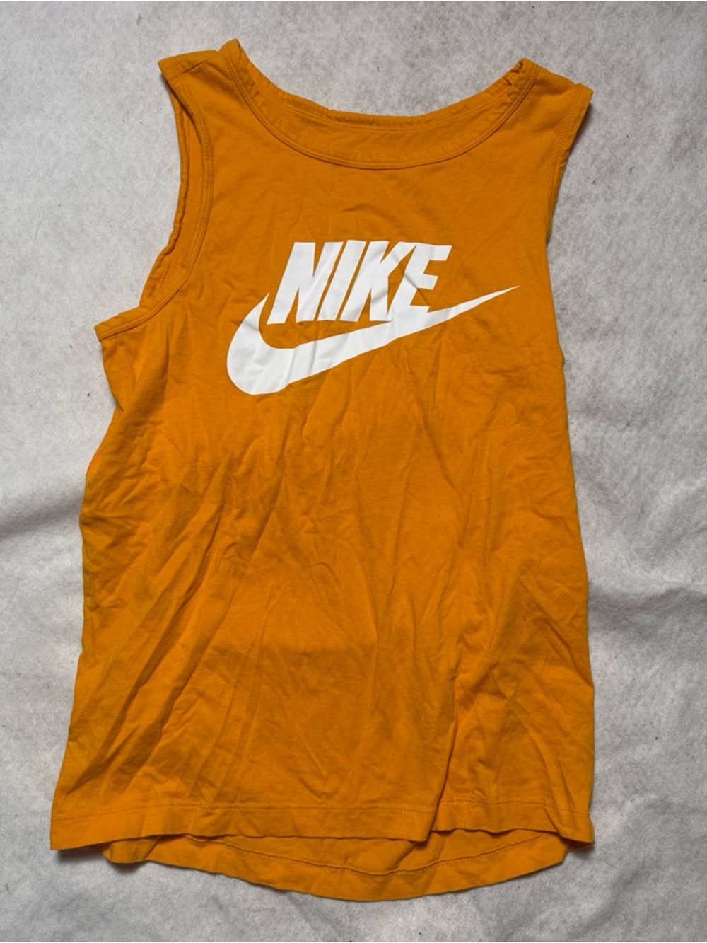 Nike The Nike Tee in Orange with White Logo